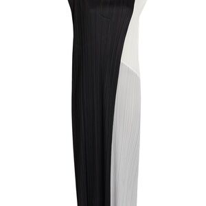 Pleats Please Issey Miyake Collage Colorblock Sleeveless Maxi Dress